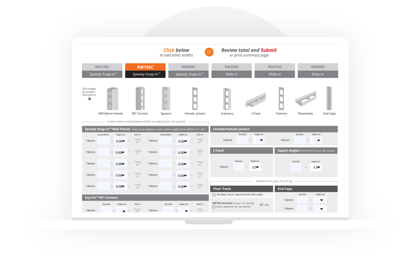 orderform screen